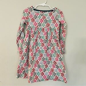 Lands End 100% Cotton Long Sleeve Snowflake Dress in size 4